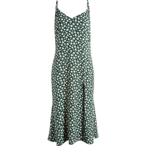 Reformation Crimini Cilantro Green Floral Sleeveless V-Neck Slip Midi Dress 6 - Picture 7 of 7